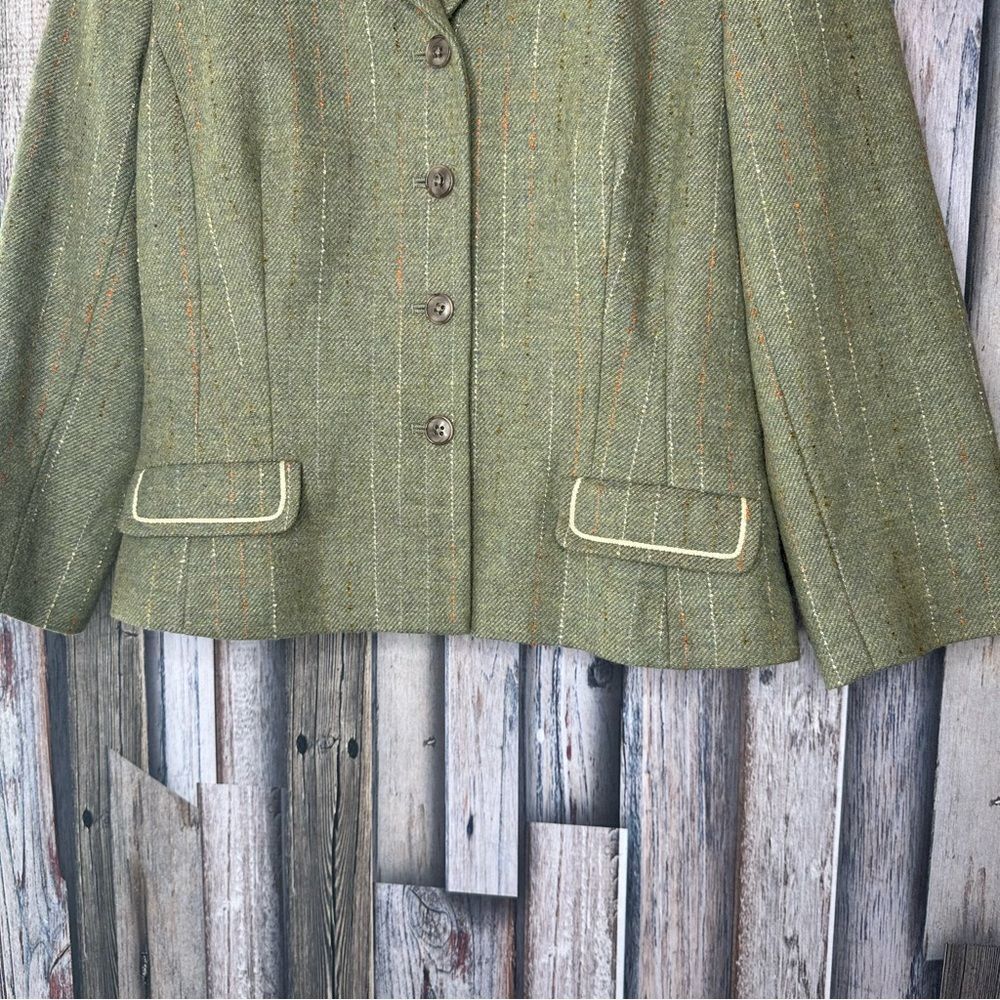 |EUC| HALOGEN Wool Blend Button Up Blazer - Picture 3 of 6
